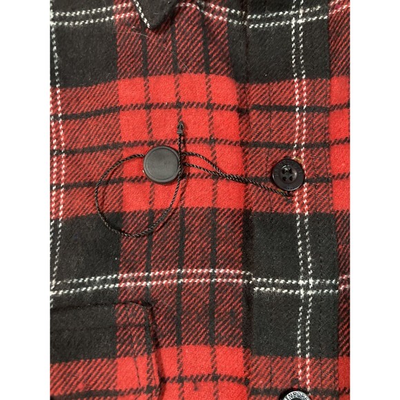 Rainforest Men's Heavyweight Flannel Shirt Black/Red Plaid Size Large‎ - Picture 5 of 10